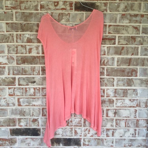 NWT WILDFOX Say Yes Loose Swing Tunic Swim Cover Up S SUPER SOFT in peach - Picture 3 of 13